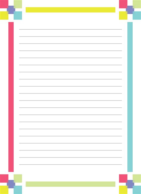 Printable Lined Writing Paper With Border Free Printable Paper
