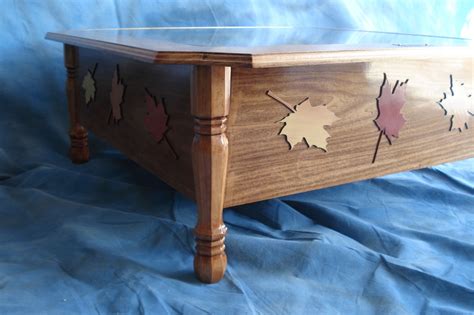 Modern coffee table with built in fireplace: Handmade "Lake House" New England Fall Themed Coffee Table ...