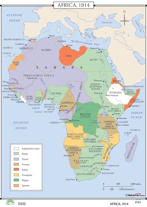 Map Of Africa 1914 Verjaardag Vrouw 2020