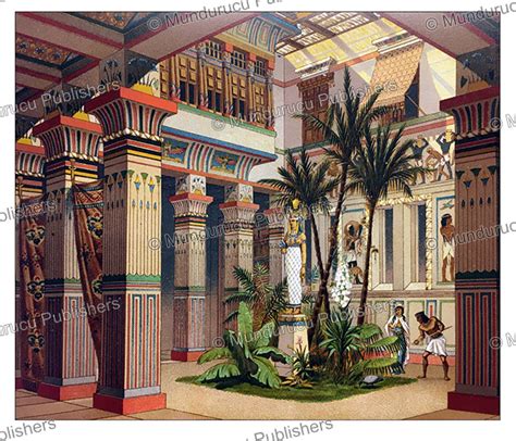 Interior Of A House Of A Wealthy Egyptian Auguste Racinet 1888