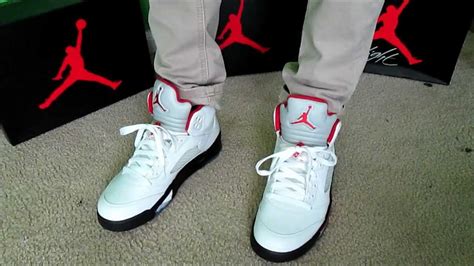 The air jordan 5 fire red is the newest sneaker coming from jordan brand. On Feet Review(Air Jordan Retro 5 Fire Reds) - YouTube