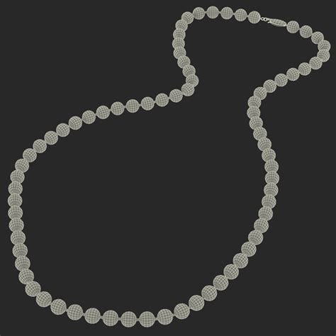 3d Model Pearl Necklace