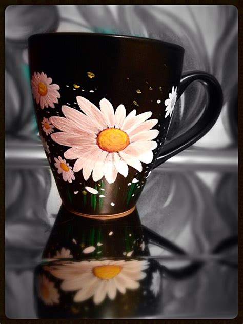 Daisy Mug 1 Hand Painted Ceramic Mug Etsy