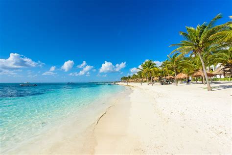 Paradise Beach At Caribbean Coast Of Mexico Quintana Roo Travel