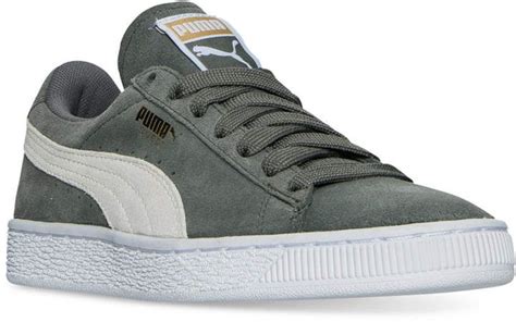Puma Womens Suede Classic Casual Sneakers From Finish Line Green Suede Shoes Sneakers Men