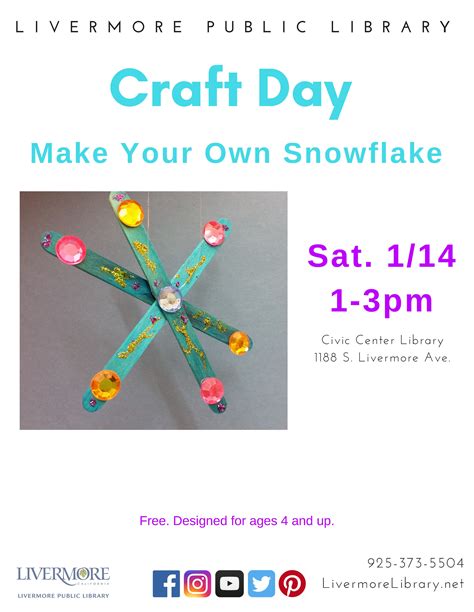 Winter Craft Event Snowflakes Create Your Own Snowflake And Decorate