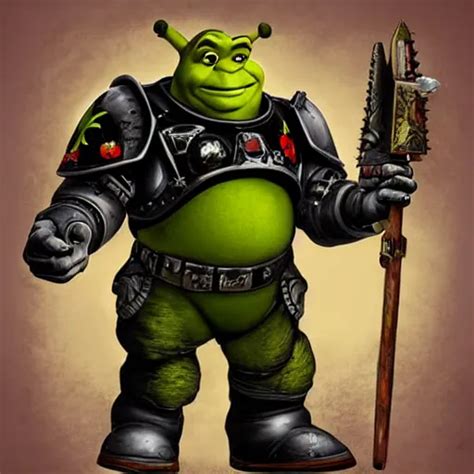 Shrek As A Warhammer 40k Space Marine Digital Art Stable Diffusion