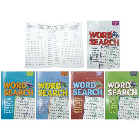 50 Bulk Word Search Puzzles Book Assorted At