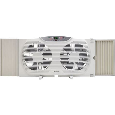 Lasko Electrically Reversible Twin Window Fan With Remote Control