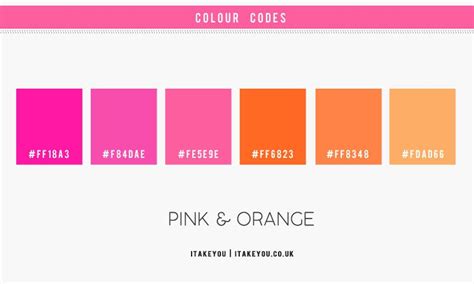 Pink And Orange Colour Scheme Colour Palette 70 Orange Color Schemes