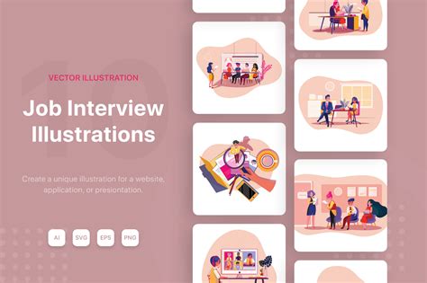 M88job Interview Illustrations On Yellow Images Creative Store
