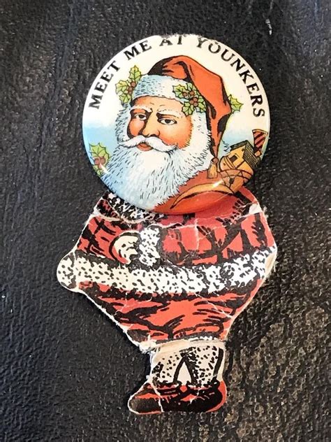 Vintage Santa Claus Pin Back Buttons Pinback Santa Claus Pin Santa