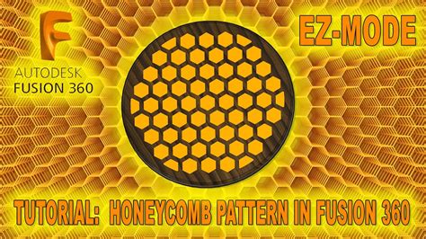 3d Design How To Design Honeycomb Patterns In Fusion 360 Youtube