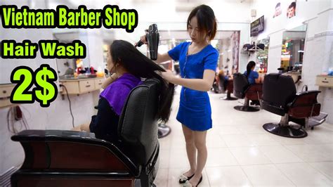 Vietnam Barber Shop Massage Face And Wash Hair Spa Salon With Pretty Girl Asmr Massage Youtube