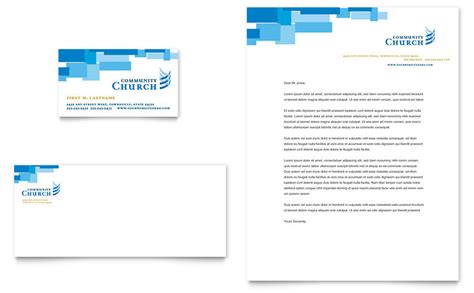 Free downloads, great for printing and sharing online. Community Church Business Card & Letterhead Template - Word & Publisher