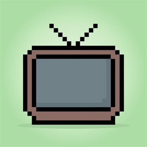 Premium Vector 8 Bit Pixel Classic Television In Vector Illustration