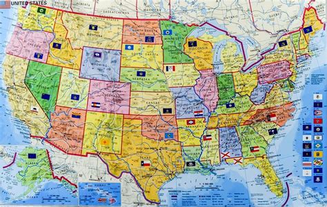 Usa Stany Zjednoczone Mapa Ścienna Kody Pocztowe Allegropl Cena