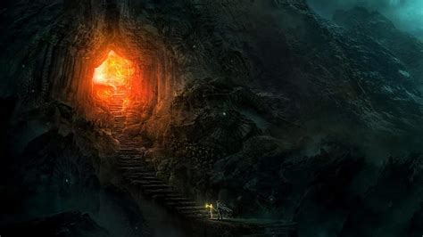 Mountains Cave Fantasy Art 25479 1920x1080 For Your Mobile And Tablet