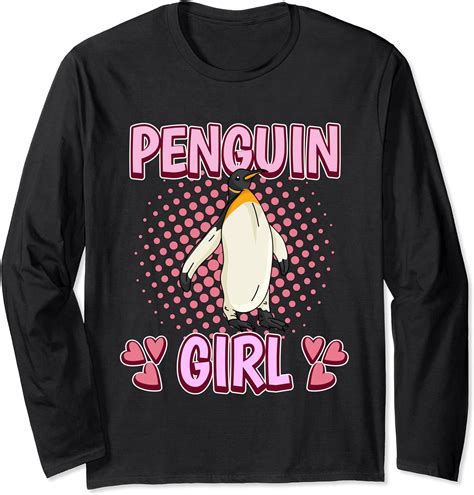 Funny Penguin Merch Women And Girls Damen Penguin Girl Mädchen Pinguin