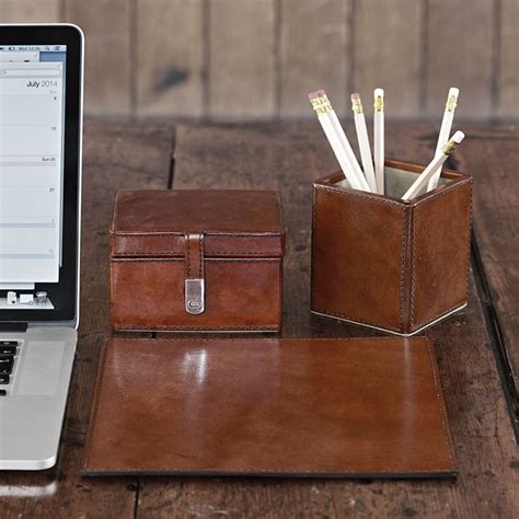 Leather Desk Set Small By Life Of Riley