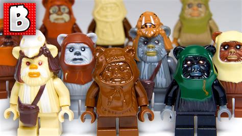 Every Lego Ewok Minifigure Ever Star Wars Collection Review Youtube
