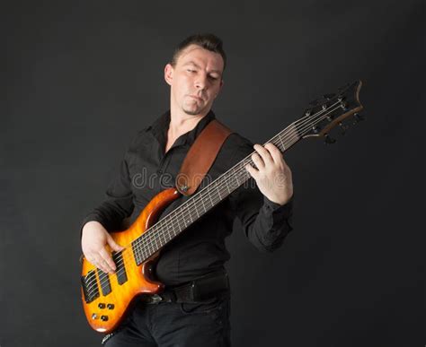 Bass Player Stock Image Image Of Adult Guitarist Bass 35219045