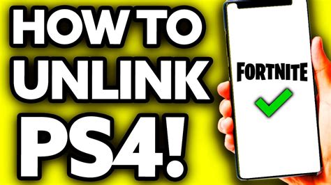 How To Unlink Fortnite Account From Ps4 Easy Youtube