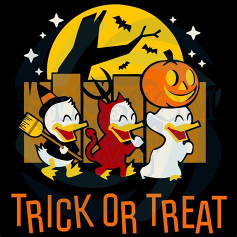 Trick Or Treat Donald Duck Svg Huey Dewey And Louie Svg
