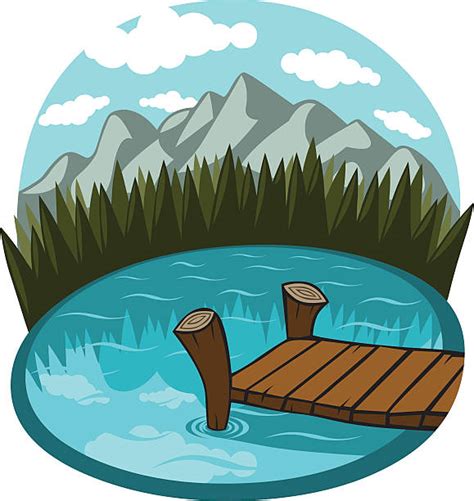 Royalty Free Lake Dock Clip Art Vector Images And Illustrations Istock