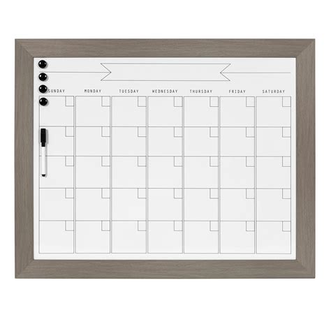 Designovation Beatrice Framed Magnetic Dry Erase Monthly Calendar