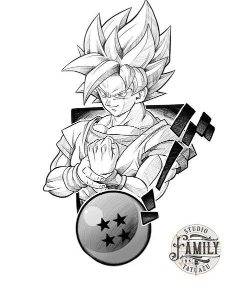 Goku Dragon Ball Z Tatuagens De Anime Ilustrações Gráficas