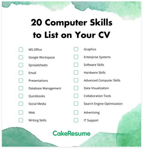 20 Computer Skills To Write In Your Cv W Examples And Writing Tips