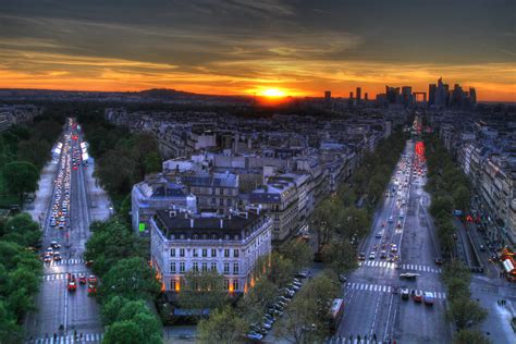 Paris Sunset From Atop The Arc De Triomphe Chris Waits Flickr