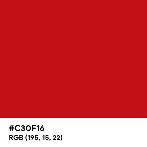 Christmas Red Color Hex Code Is C30f16