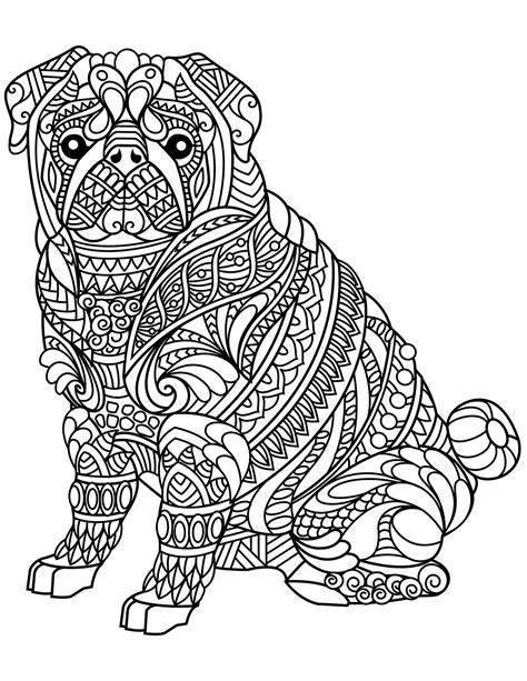 Detailed pig coloring pages for adults. Dog Coloring Pages for Adults - Best Coloring Pages For Kids