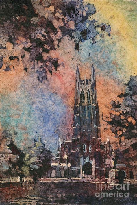 Duke Chapel On The Duke University Campus Painting By Ryan Fox Fine