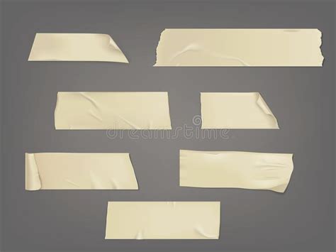 illustration adhesive sticker mockup  fold edge stock illustration illustration
