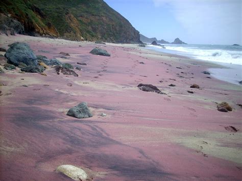 Purple Sands Of Pfeiffer Beach Located In Andrew Molera State Park