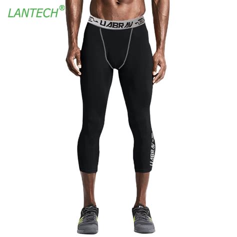 lantech men running 3 4 long pants jogging training sports sportswear run fitness exercise gym