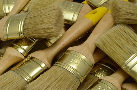 100 Natural Pure Bristle Oval Paint Brush Set Of 2 50 And Etsy