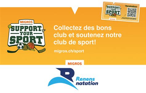 Opération Support Your Sport Migros Renens Natation
