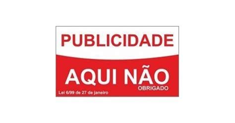 Placa 60x30mm Publicidade Aqui Não