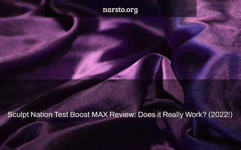 Sculpt Nation Test Boost Max Review Does It Really Work 2022 Narsto