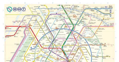 Map Of Paris Subway Tourist Map Of English