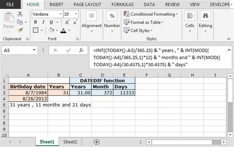 How To Calculate Age In Excel In Months Haiper