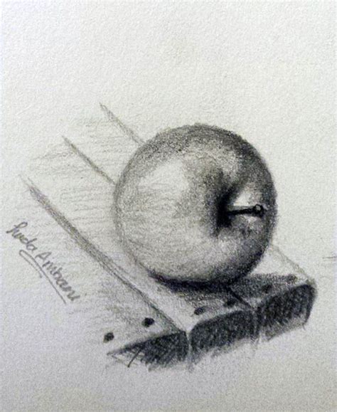 How to draw 3d apple step by step for beginners with paper and pencil with video. apple - pencil - sketch | Apple pencil drawing, Apple ...