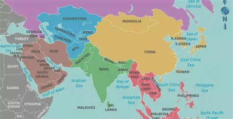 Ada 195 negara yang terdapat pada peta dunia saat ini. PETA BENUA ASIA : Kekayaan Alam, Batas Wilayah, Budaya