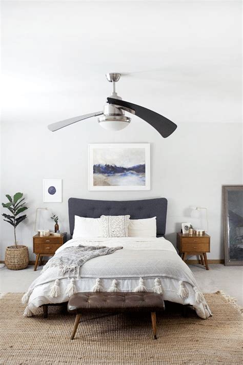Modern Bohemian Bedroom In Natural Shades Of Blue Bedroom Interior Modern Boho Bedroom Home