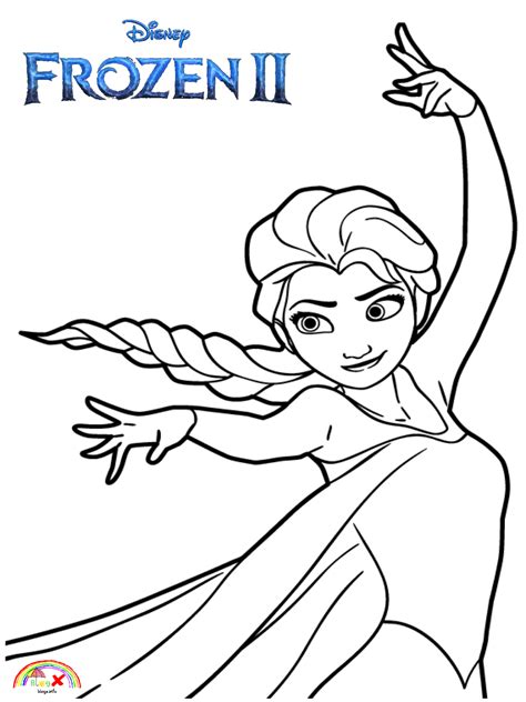 Frozen Queen Elsa Printable Coloring Page In Elsa Coloring Pages
