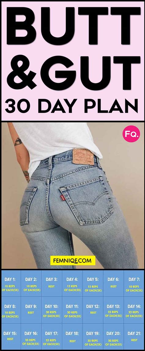 30 Day Ab And Butt Workout Challenge Body Shaper Femniqe